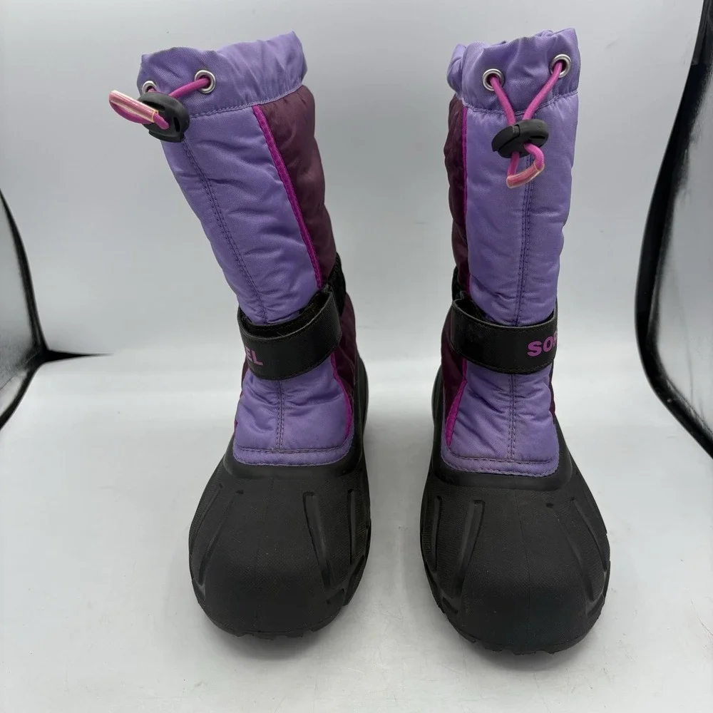Sorel‎ Boots Girls Youth Size 5 Flurry Snow Purple Dahlia Paisley Insulated